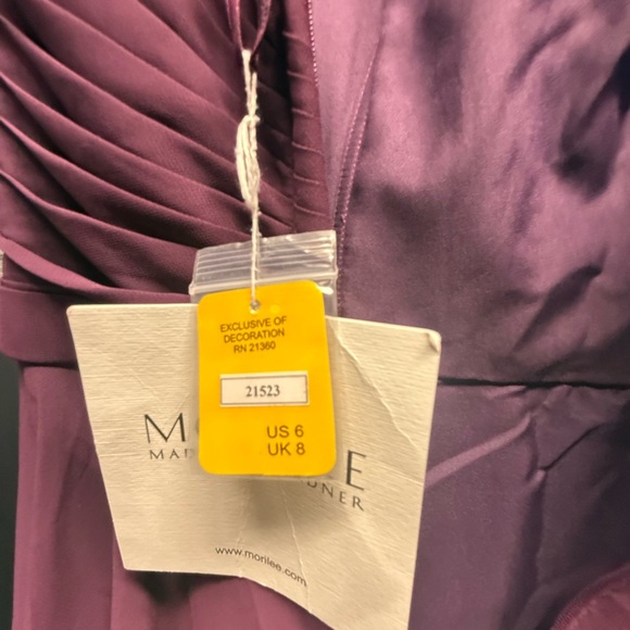 Mori Lee Deep Purple Asymmetrical Dress - Picture 4 of 4